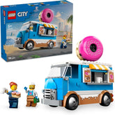 LEGO City Donut Truck - Camión de comida de juguete con 2 minifiguras de policía - Juguete de construcción para niños y niñas mayores de 5 años - Idea de regalo de cumpleaños y vacaciones 60452 Juegos de construcción Besuche den LEGO-Store Default Title