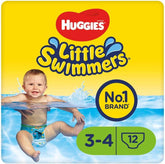 Huggies Little Swimmers Pañales de baño desechables para bebés y niños talla 3-4 (7-15 kg) 12 Pañales de baño unisex Madre y bebé Naty Shop