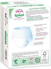 Ropa interior absorbente hipoalergénica y ecológica para adultos, talla M, 8 piezas