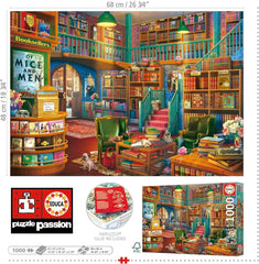 Educa - Puzzle de 1000 piezas para adultos | Biblioteca. Dimensiones: 68 X 48 cm. Incluye pegamento para rompecabezas Fixpuzzle. Durante 14 años (19925) Puzzle Naty Shop
