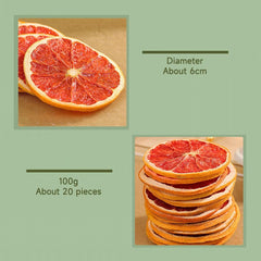 Felii de grapefruit uscate, grapefruit deshidratat, umplere vază, decorațiuni de Crăciun, felii de grapefruit roșu, felii de fructe uscate pentru ceai, fără zahăr adăugat (100g (1 pachet)) Produse deshidratate Naty Shop