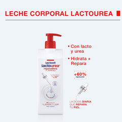 Lactourea reparierende Körpermilch mit Protein Calcium, sofortige Absortion, 48 Stunden Ernährung und Reparatur, geeignet für dry und extra dry Haut, 800 ml