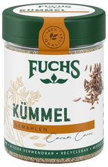 Fuchs Gewürze - Kümmel gemahlen - klassisches Gewürze für daftige Gerichte wie Chili con Carne - ingredientes naturales - 55 g en wiederverwendbarer, recyclebarer Dosis