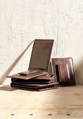 Fossil Bărbat Derrick piele RFID Blocare Magnetic Card Case Walletderrick Wallet Portofel Barbati Naty Shop