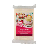 FunCakes Roll Fondant Elegant Ivory: ușor de utilizat, neted, flexibil, moale și pliabil, perfect pentru decorarea prăjiturilor, halal, kosher și fără gluten, 250 g Pasta de zahar Naty Shop 250 G