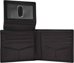 Geantă bifold pentru pașapoarte Fossil Derrick din piele cu blocare RFID pentru bărbați, cu suport detașabil pentru carduri Portofel Barbati Naty Shop