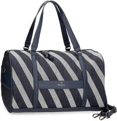 Geantă de voiaj Pepe Jeans Celine, albastru, 40 x 25 x 20 cm, poliester, cu detalii din imitație de piele, 20 l, de Joumma Bags, albastru, geantă de voiaj Bagaje și echipament de călătorie Naty Shop Rucsac de călătorie