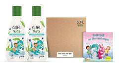 Guhl Kids Dino advantage set - 2x Guhl Kids 2 în 1 Șampon & Gel de duș, 250ml + 1x Pixi book - Special dezvoltat pentru copii - Nu se trage - Certificat Cosmos Natural Copii - Baie si Skincare Naty Shop