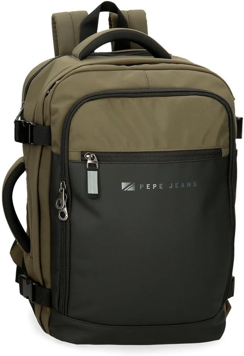 Pepe Jeans Jarvis mică geantă de umăr verde 15x19.5x6 cm poliester cu detalii din piele artificială Bagaje și echipament de călătorie Naty Shop Verde închis Rucsac de cabină