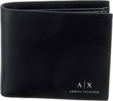 Portofel pentru bărbați Armani Exchange Essential, simplu, cu logo imprimat, negru Portofel Barbati Naty Shop Titlu implicit