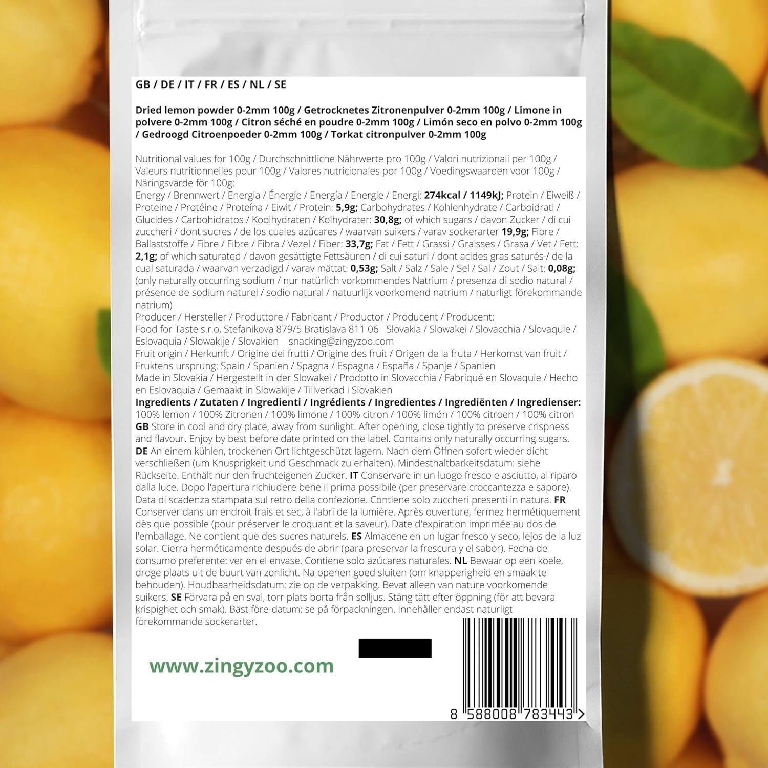 Pulbere de lămâie uscată din lămâi întregi | 100% fructe uscate naturale de calitate alimentară | Pulbere de fructe pure din coajă de lămâie | Lămâi uscate | Fructe uscate (pulbere grosieră) Produse deshidratate Naty Shop