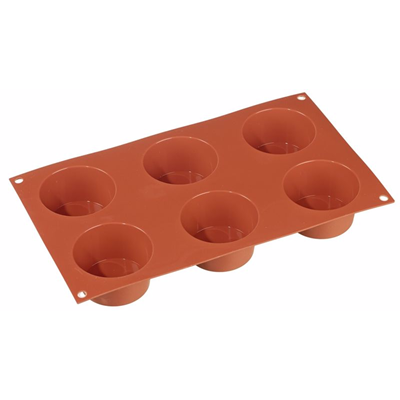 Molde de silicona para muffins, 6 cavidades