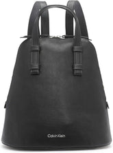 Rucsac Calvin Klein Zina Zip Around pentru femei, cu fermoar Genti Femei Naty Shop Negru/argintiu O mărime se potrivește tuturor