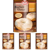 RUF Cake Glaze Bourbon Vanilla, 100g într-o pungă, rezistent la microunde, pentru glazurare și decorare biscuiți, brioșe și prăjituri, fără gluten (pachet de 4) Pasta de zahar Naty Shop Default Title