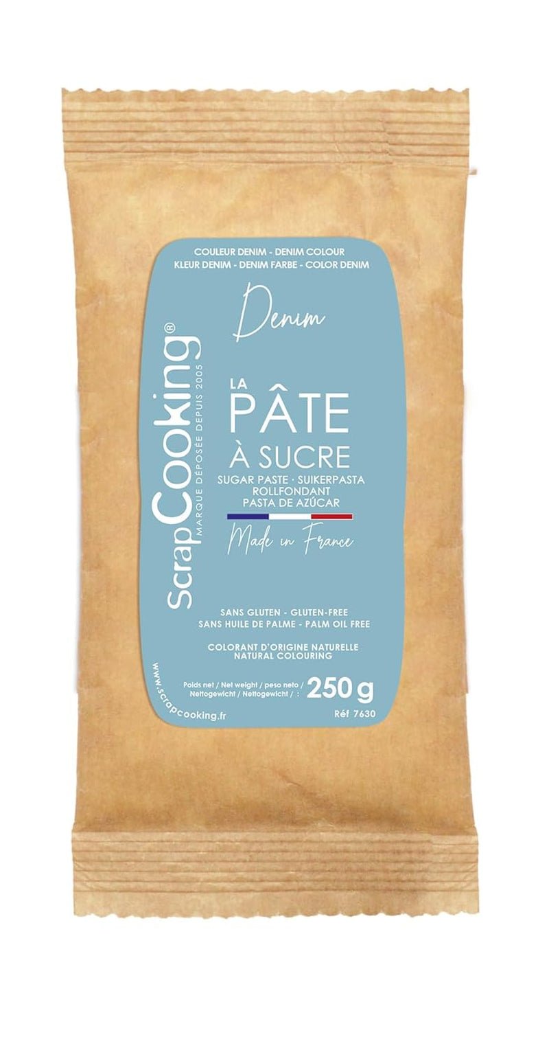 ScrapCooking - Pâte à Sucre Vert Sauge 250g - Colourant d'Origine Naturelle - Sans Gluten, Sans Huile de Palme - Pour Gâteaux, Pâtisseries Anniversaire - Vert Pastel - Fabriquée en France - 7621 Pasta de zahar Naty Shop Denim albastru