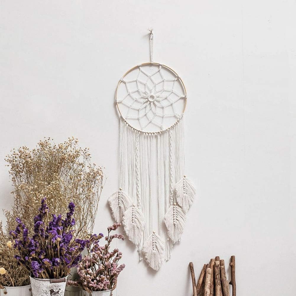 Tapiserie deco dreamcatcher tesute decorare peretelui alb Casa - Accesorii si Decoratiuni Naty Shop