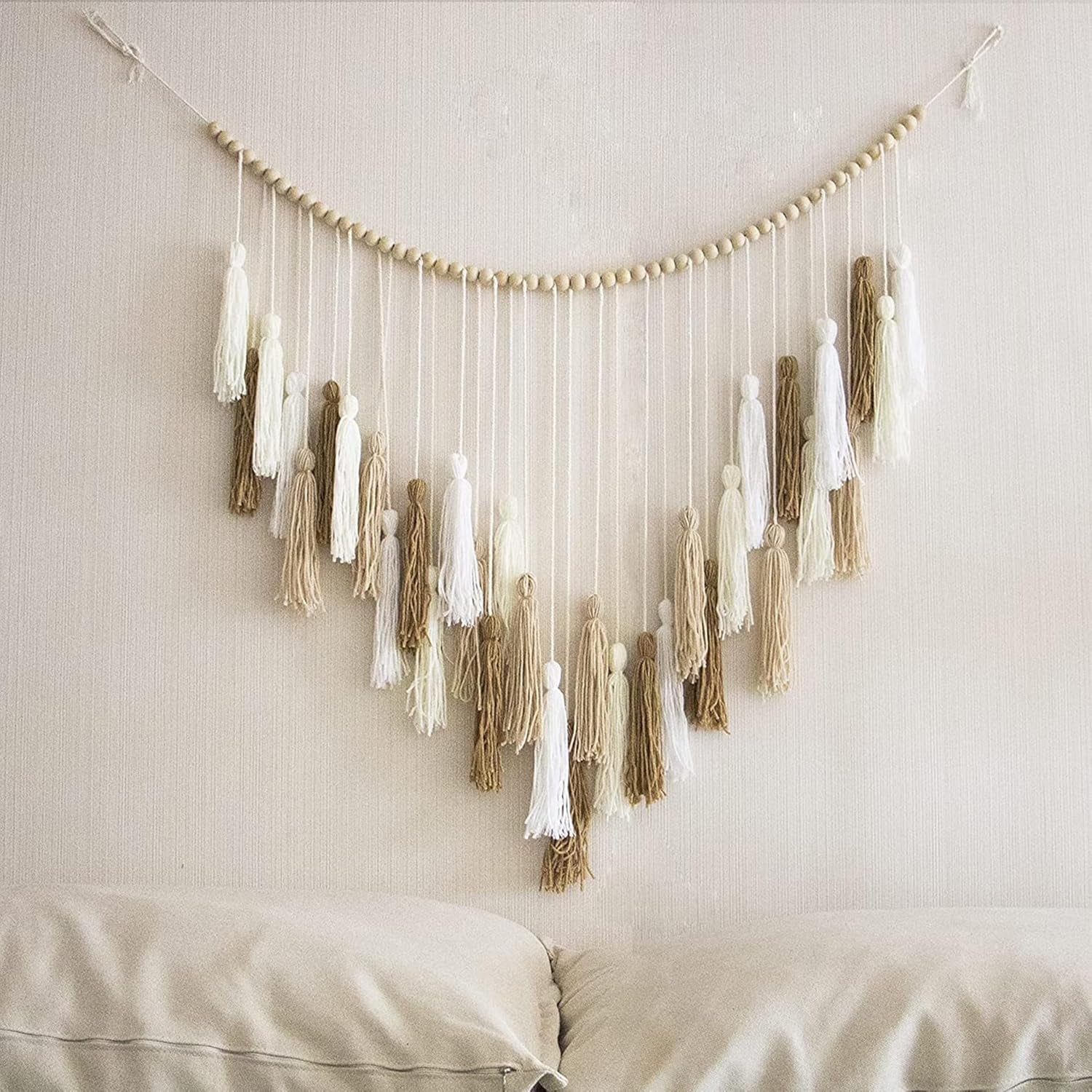 Tapiserie deco hanging woven pastoral wood bead Casa - Accesorii si Decoratiuni Naty Shop