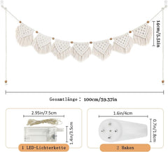 Tapiserie ihonyi deco chic fringed garland led Casa - Accesorii si Decoratiuni Naty Shop