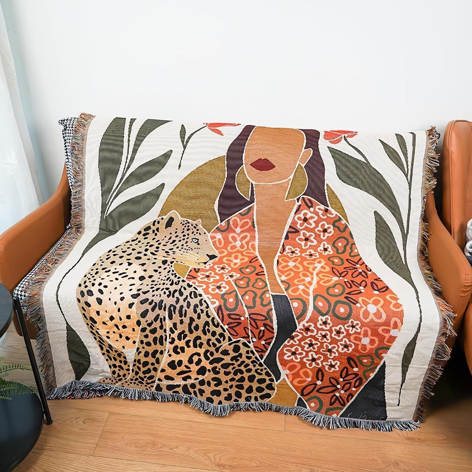 Tapiserie lumisyne double sided bumbac tesute patura arunca Casa - Accesorii si Decoratiuni Naty Shop Frumoasa și Bestia