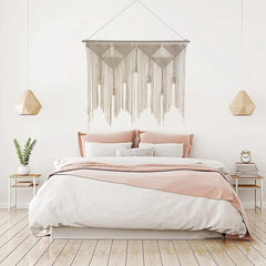 Tapiserie usa tesute bej tassel bedroom balcony Casa - Accesorii si Decoratiuni Naty Shop