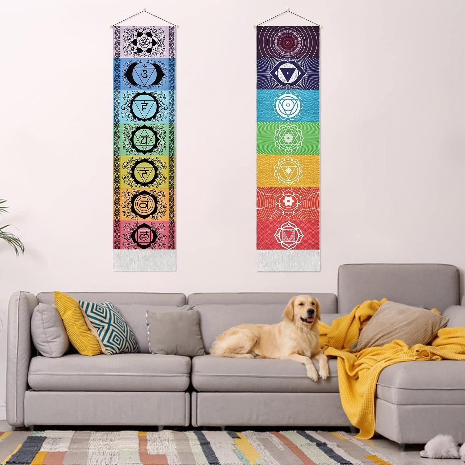 Tapiserie yugarlibi set agataturi chakra meditatie yoga trippy Casa - Accesorii si Decoratiuni Naty Shop