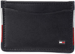 Tommy Hilfiger Men's RFID Blocking Card Holder Wallet Card Holder Portofel Barbati Naty Shop Piper negru O mărime se potrivește tuturor