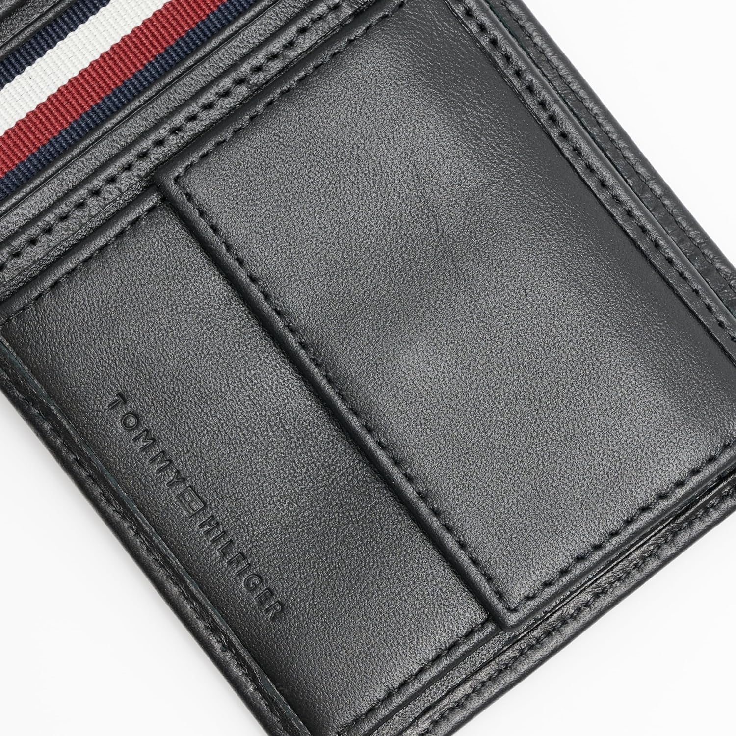 Tommy Hilfiger TH PREMIUM LEATHER EXTRA CC COIN portofel dublu pentru bărbați, negru, OS Portofel Barbati Naty Shop