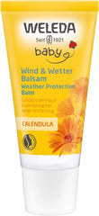 WELEDA Organic Baby Calendula Wind & Weather Balm - Cremă de față și cremă de mâini pentru cosmetice naturale cu ulei de migdale și ulei de susan pentru a proteja pielea sensibilă și uscată a bebelușului de vreme aspră și frig (1x 30 ml) Copii - Baie si Skincare Naty Shop