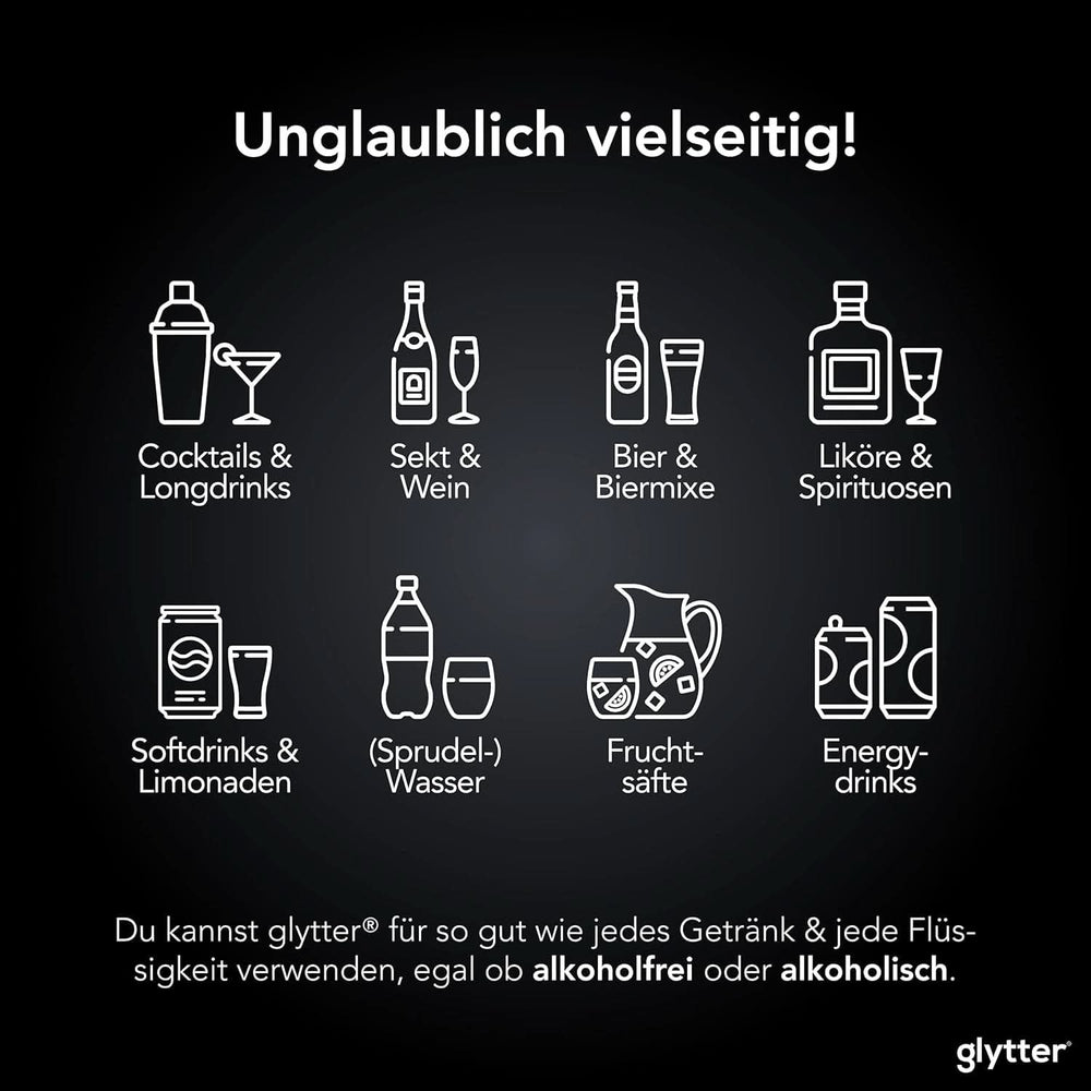 Glitter Glitter Powder For Drinks (Plata) - Glitter comestible para bebidas, 10 gramos Glitter Naty Shop