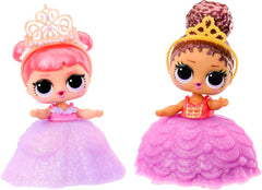 LOL Surprise! Princess Tots - Include 1 păpușă, ambalaj blindat, 2 vopsele pentru a crea o rochie de prințesă, 8 păpuși de colecționat
