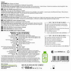 SANTE Cosmética Natural Gel de ducha refrescante con fragancia cítrica, 950 ml Ducha y baño Naty Shop