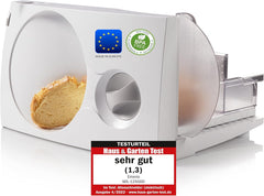 Emerio Cortadora Multiusos "Made in EU" MS-125000, Hoja de Acero Inoxidable Fabricada en Alemania, Regulable 0-17 mm, 100 W Ralladoras y Rebanadoras Naty Shop Single Blanco