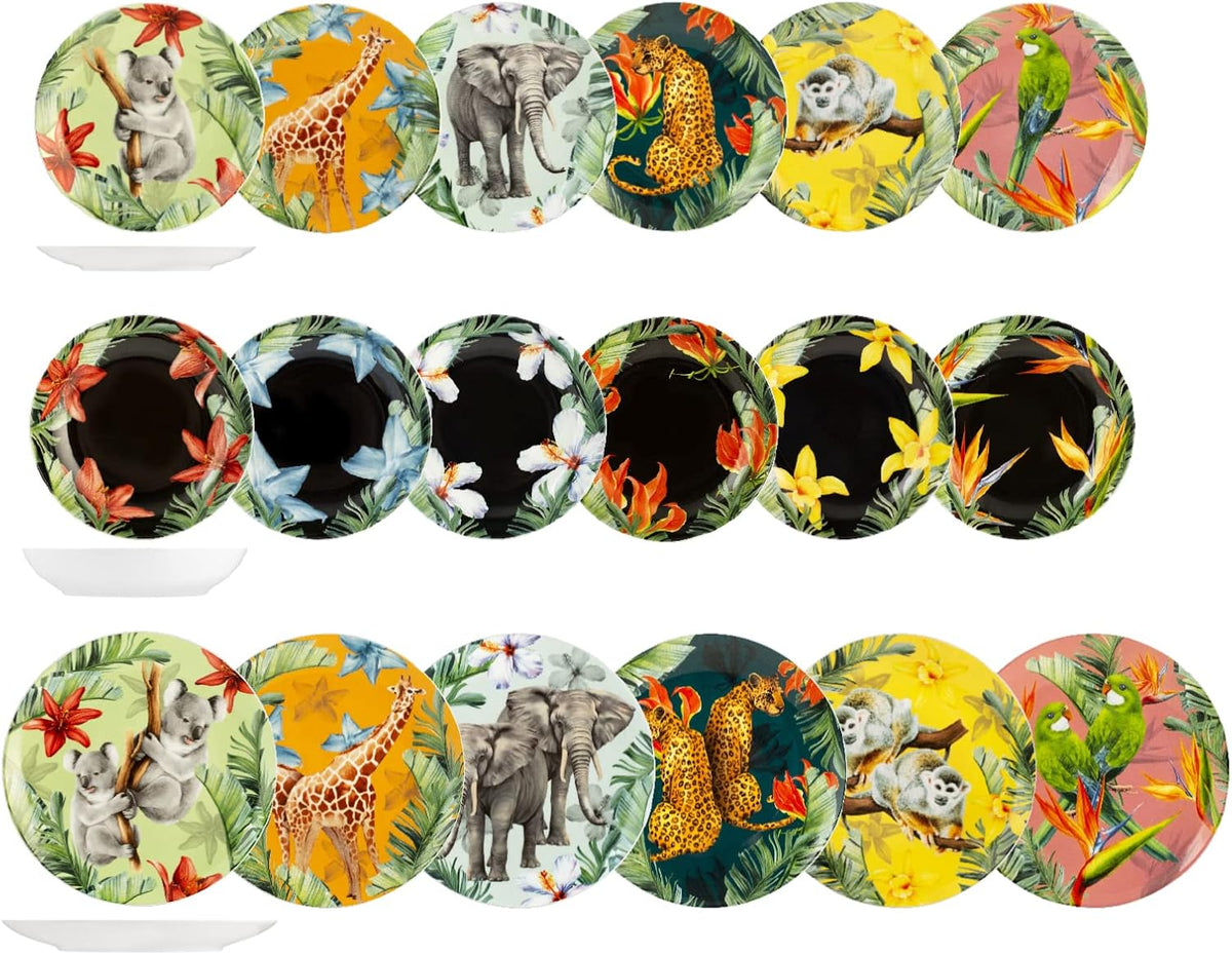 Servizio Tavola 18 Pezzi Exotic In Porcellana