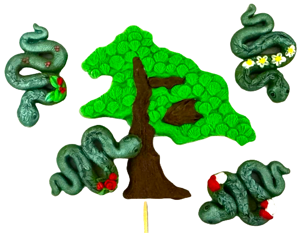 Set 5 decoratiuni comestibile din pasta de zahar Decoratiuni din Pasta de Zahar Nati Shop