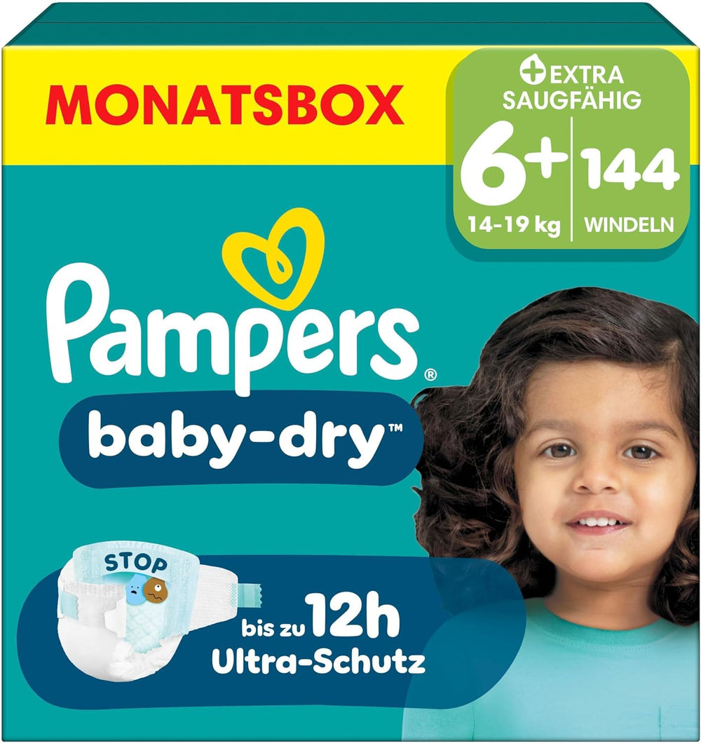 Pañales Pampers Baby-Dry talla 5, 174 pañales, 11 kg - 16 kg, hasta 100% de protección contra fugas y comodidad durante toda la noche