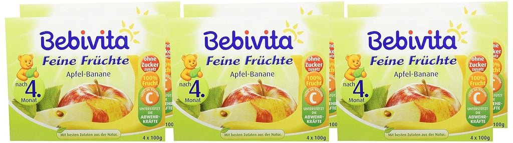 Fructe fine, zmeură în piure de măr-pere, pachet de 6 (6 x 4 x 100 g) Mama si Copilul Naty Shop 4 x 100 grame Multifruct
