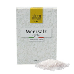 Küper Selection Meersalz - 1000 g de sal gruesa para condimentar y refinar - ohne Zusätze oder chemische Nachbehandlung