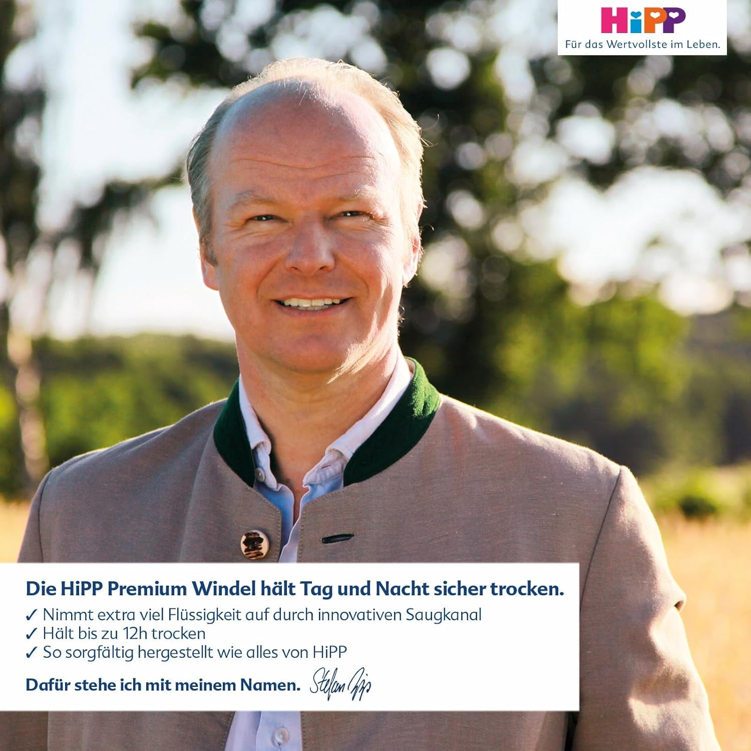 Pañal HiPP Extra Soft Premium Tamaño 1 Recién nacido 2-5 kg, 72 piezas (3 paquetes de 24), con protección contra fugas de 3 vías y doble protección para la piel