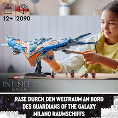LEGO Marvel Guardianes de la Galaxia: Modelo de Nave Espacial de Construcción Milano con 4 Minifiguras de Superhéroes Volador de Los Vengadores para Aventuras Espaciales Regalo para niños y niñas 76286 Juegos de construcción Beuche den LEGO-Store