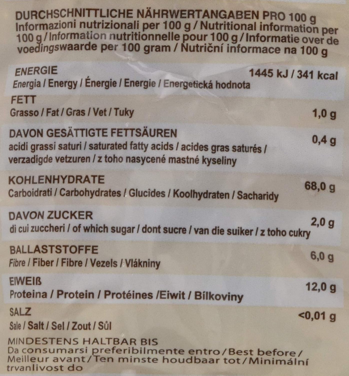 Pasta espiral integral, 500 g