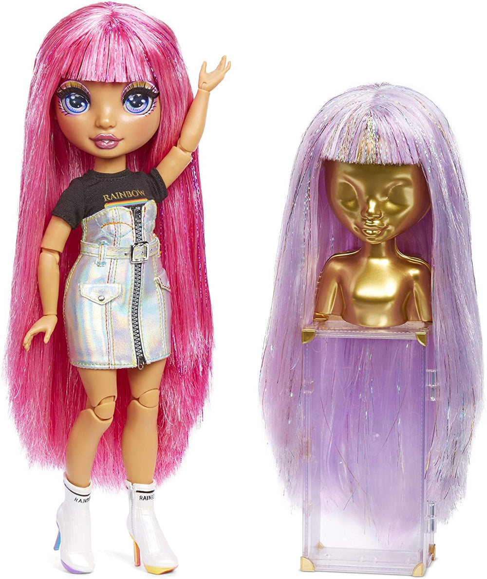 Rainbow High 571049 Fashion Studio - Exklusive Puppe mit Kleidung, Accessoires & 2 Funkelnden Perücken - Schaffen Sie 300+ Looks!