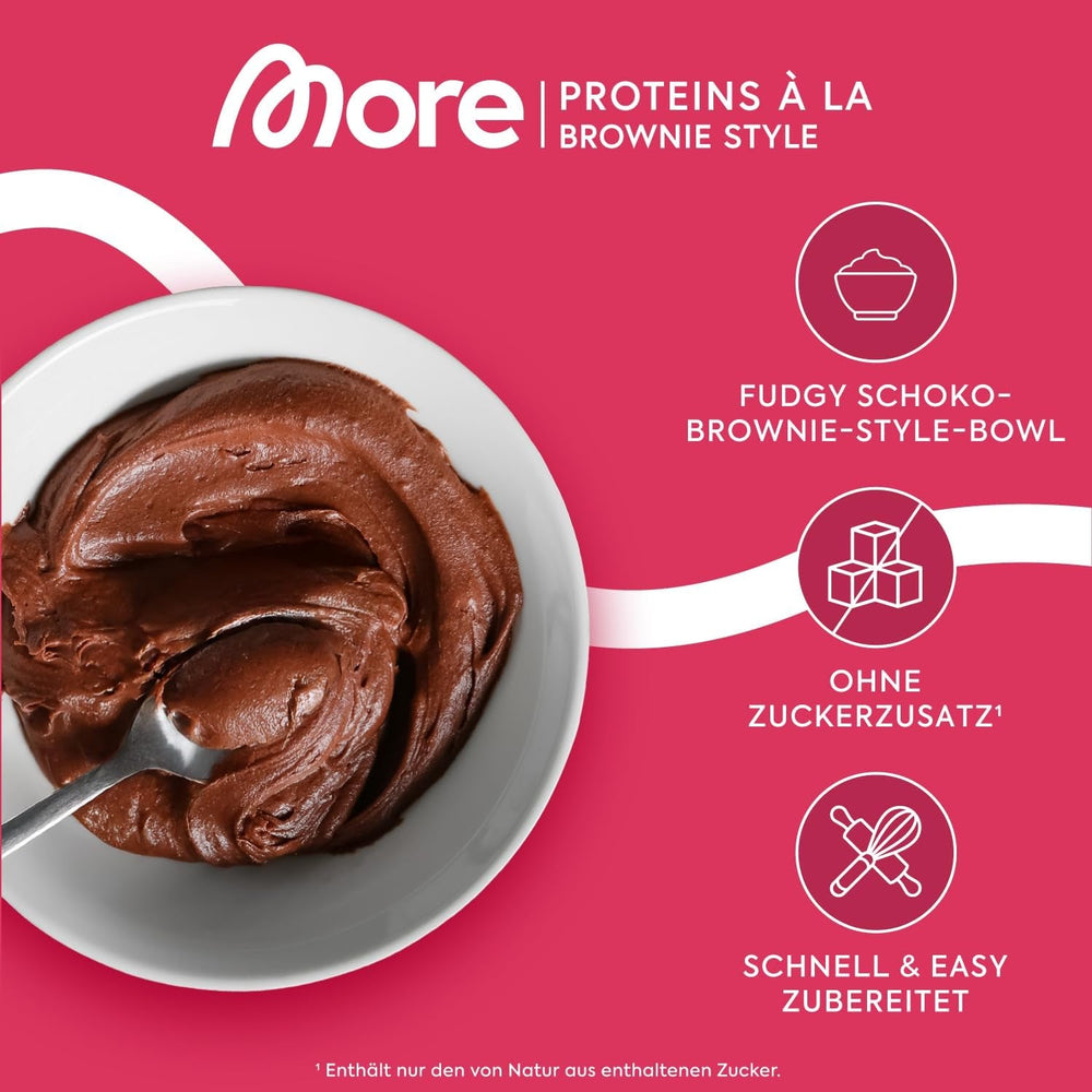 MÁS Protein Brownie, 600G, Vegan Backmischung Für Brownies Mit Der Extra Portion Protein, Geprüfte Qualität - Made in Germany Mezcla para hornear y cocinar Naty Shop