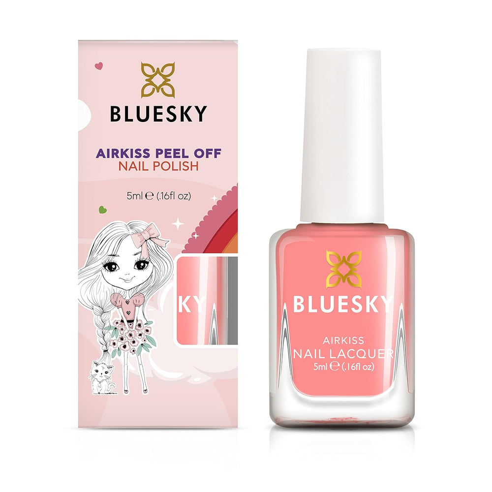 Esmalte de uñas Bluesky Kids - Concha de mar, Coral. Esmalte de uñas para niños fácil de despegar, no tóxico, a base de agua, no se desliza, 5 ml