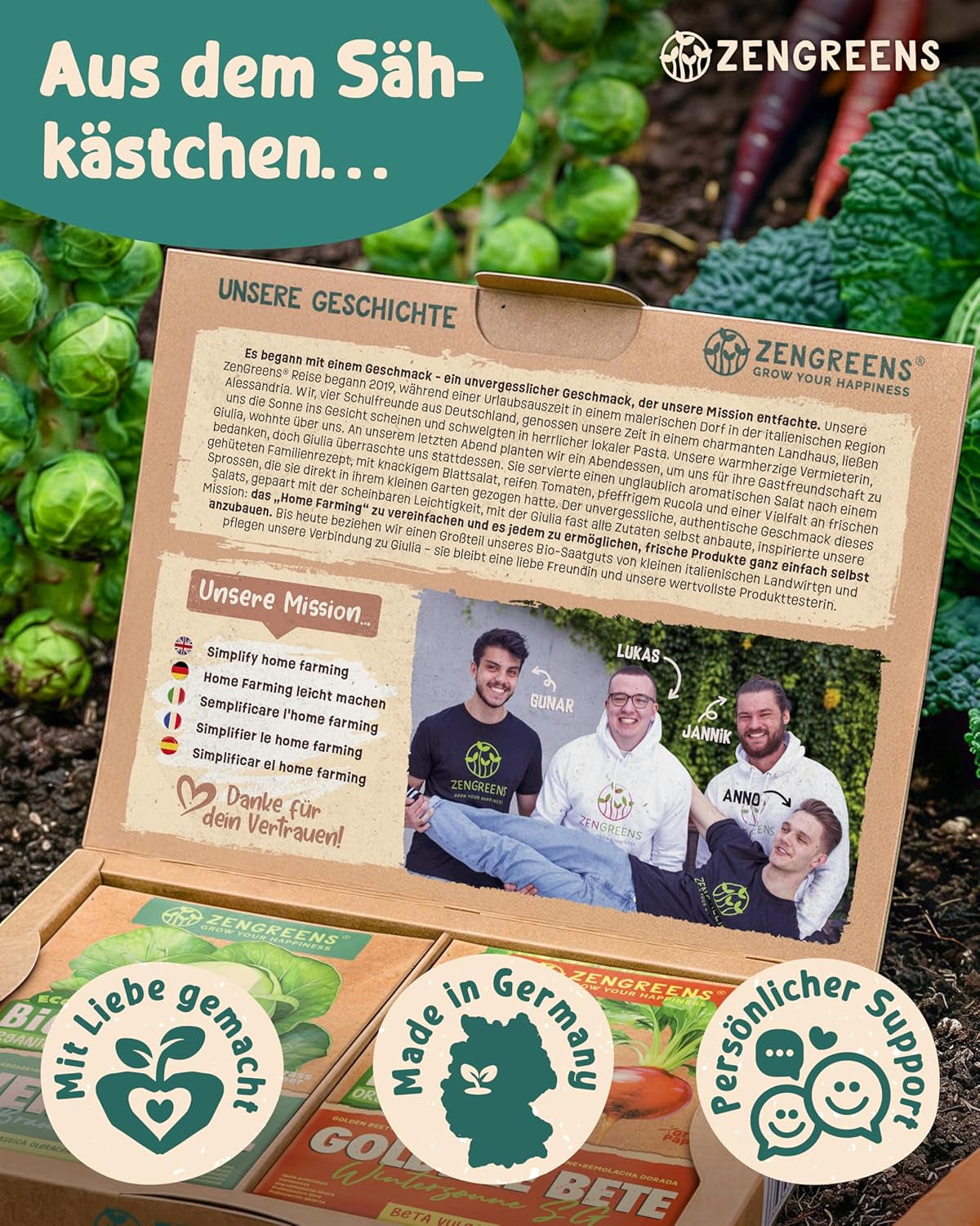 Bio Wintergemüsesamen Im 20Er Set - 20 Winter Gemüse Samen Für Den Einfachen Anbau Im Garten, Balkon Oder Hochbeet - Pflanzensamen - Saatgut