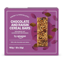 Barra de muesli con chocolate y pasas del Amazonas, 192g