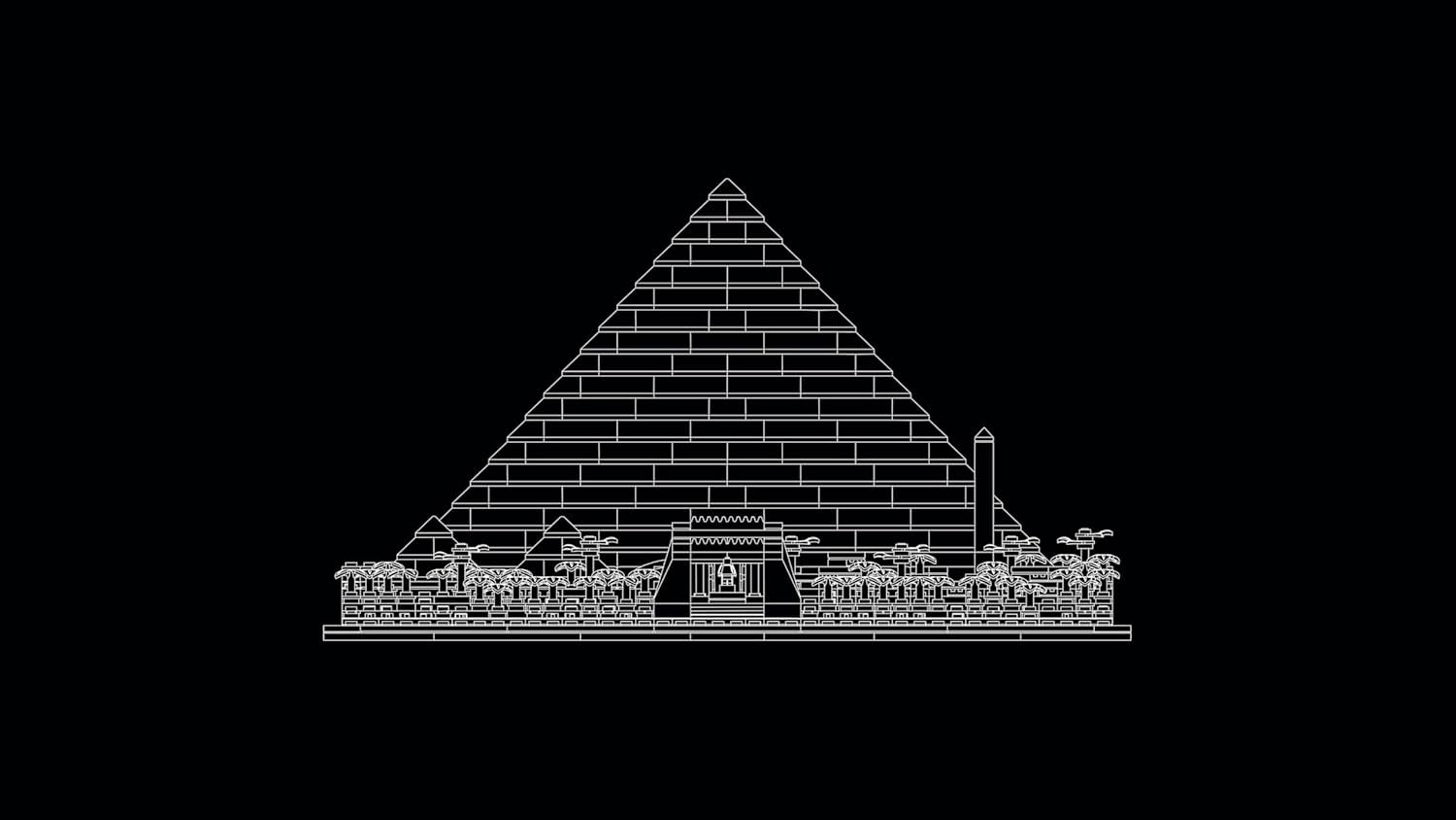 LEGO 21058 Architecture Cheops-Pyramide Bausatz zum Basteln als kreatives Hobby, Geschenkidee für Erwachsene, Männer, Frauen, Mutter, Vater, kreative Aktivität, Sammlung berühmter Sehenswürdigkeiten