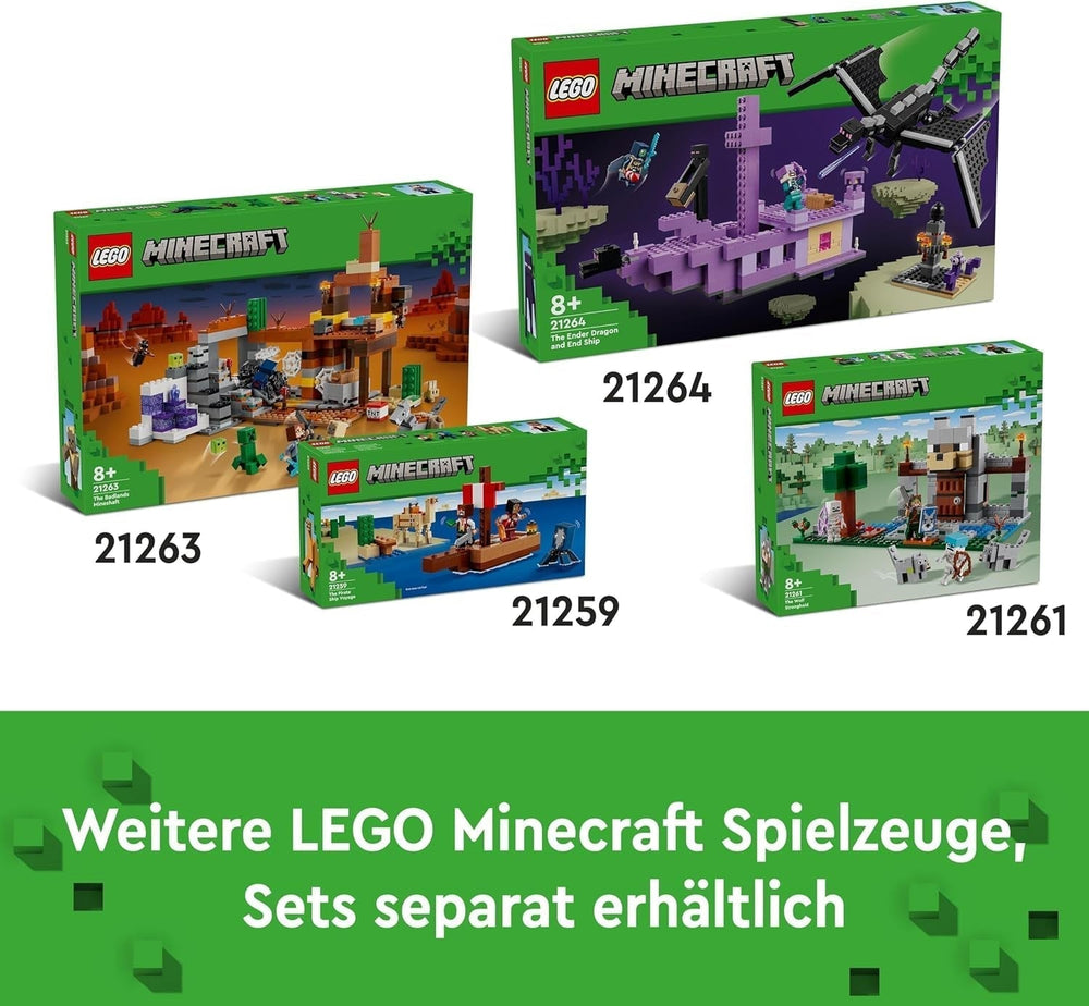 LEGO Minecraft Badlands Mine Videojuego Juego de juguetes de minería para niños y niñas a partir de 8 años Divertido juego de aventuras con ladrillos de construcción Regalo de cumpleaños 21263 Juegos de construcción Besuche den LEGO-Store