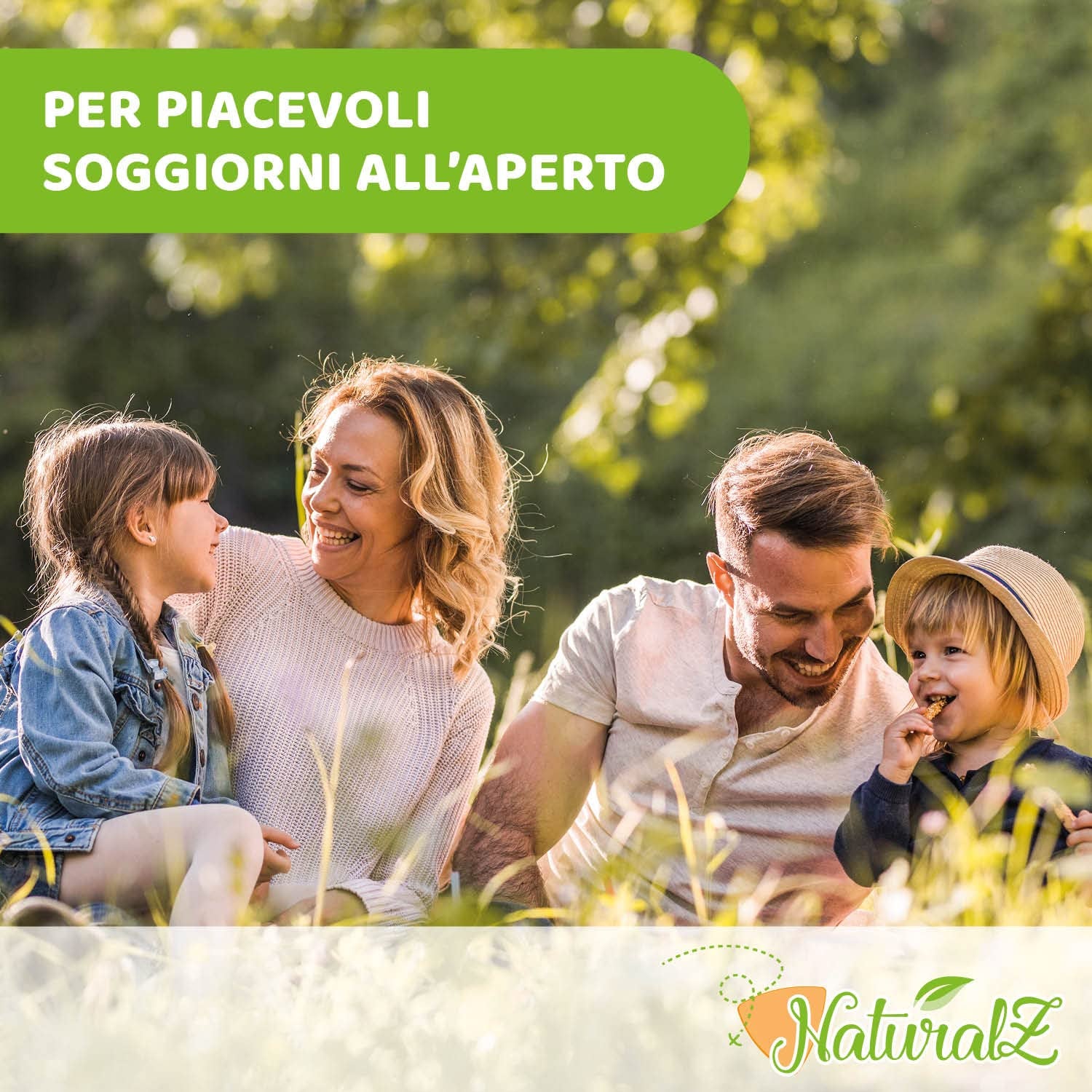 Toallitas Húmedas Protectoras Chicco NaturalZ, Pack de 20. Protección natural de verano con hierba de limón y eucalipto, protección de día y de noche.