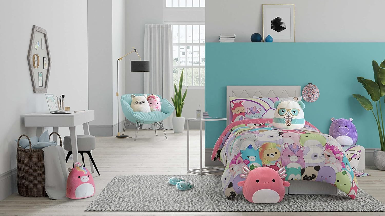 Franco Squishmallows ropa de cama, microfibra suave, para cama de matrimonio Edredones y edredones Naty Shop