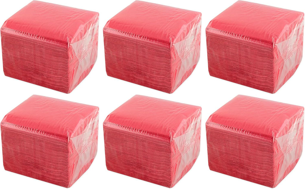 - 600 bucăți Șervețele de masă, Bordeaux, hârtie de unică folosință, Microstitch, 10 X 10 Cm (pliat) și 20 X 20 Cm (nepliat) - Ideal pentru evenimente de catering, baruri și petreceri